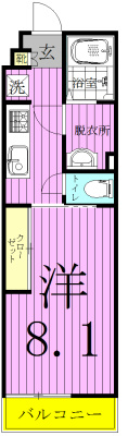 リブリ・新松戸 206号室 間取り