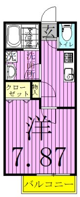 ヒューマンパレス新松戸Ⅹ 103号室 間取り