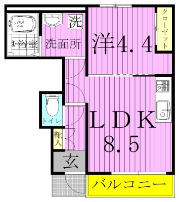 レジデンス 102号室 間取り