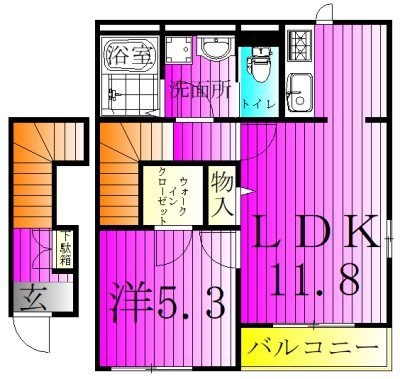 レジデンス 202号室 間取り