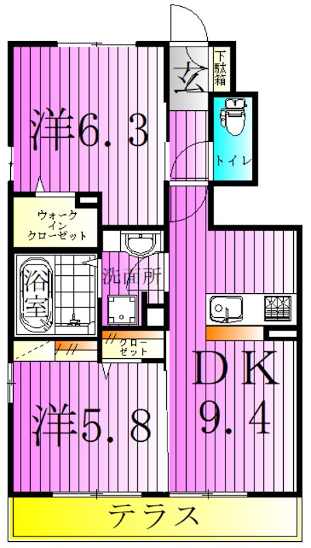 ｐａｒｋ　ｗｉｓｔｅｒｉａ 間取り図