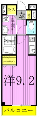 リヴアーサイド・Ⅱ 202号室 間取り