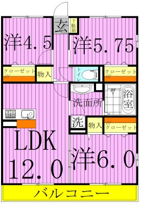 メゾンソレイユ 間取り図