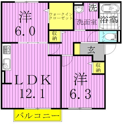 ステラ前ヶ崎 302号室 間取り