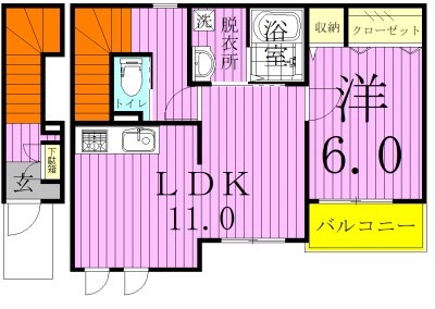 プリムラⅠ 202号室 間取り
