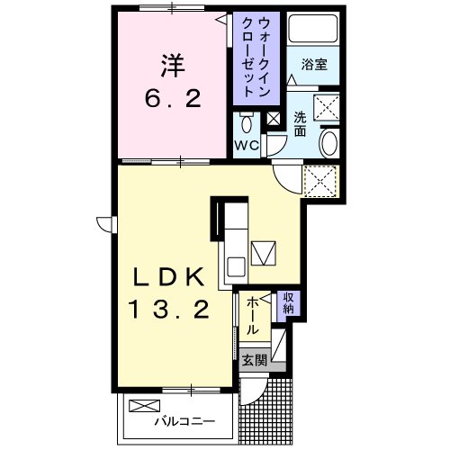 プリムラⅡ 101号室 間取り