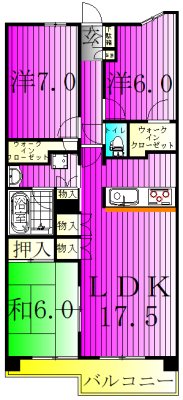 アクア・レジデンス 817号室 間取り