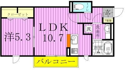 ＡＸＩＳ松戸 301号室 間取り