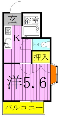 フローテラス柏 216号室 間取り