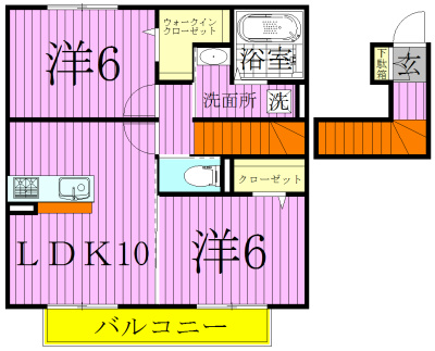 サニーモール　壱番館 205号室 間取り