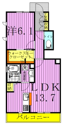 ブリエⅡ 105号室 間取り