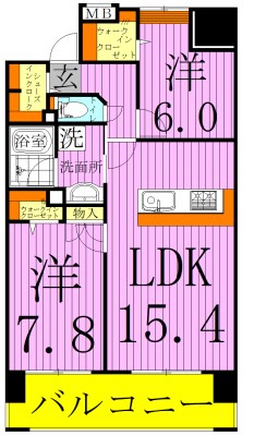 ロイヤルパークス新田 間取り図