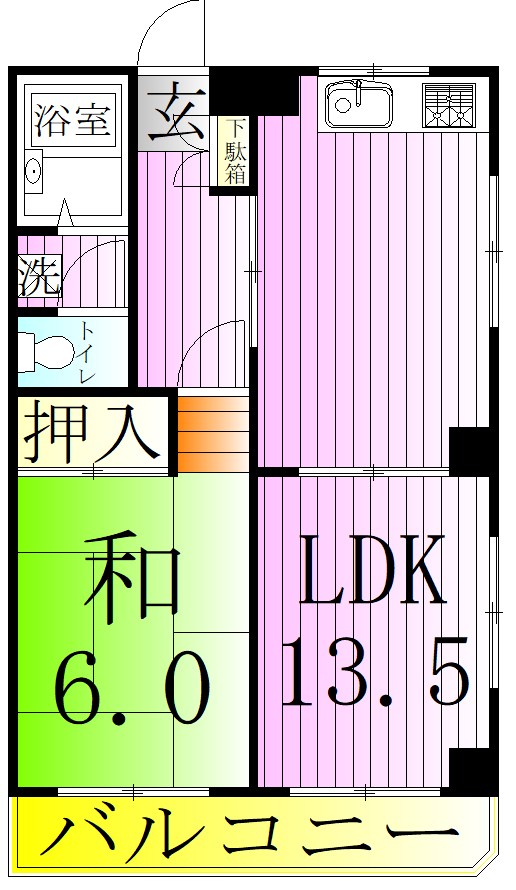 徳丸マンション第二 301号室 間取り