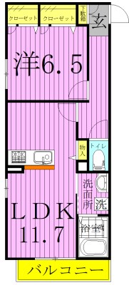 アイリスタ柏 307号室 間取り
