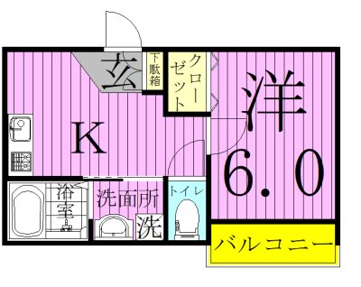 センターパーク北小金 204号室 間取り