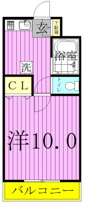 ブライトオーク 212号室 間取り