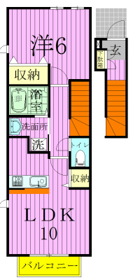 サンリット　ファミーユⅡ 201号室 間取り
