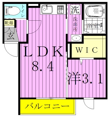 モルゲンレーテ 302号室 間取り
