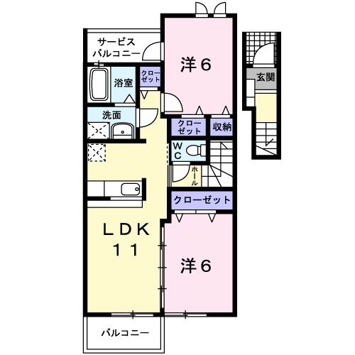 サニー＆リブⅡ 203号室 間取り