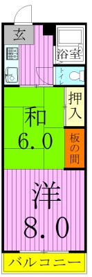ハイツリバーサイド 303号室 間取り