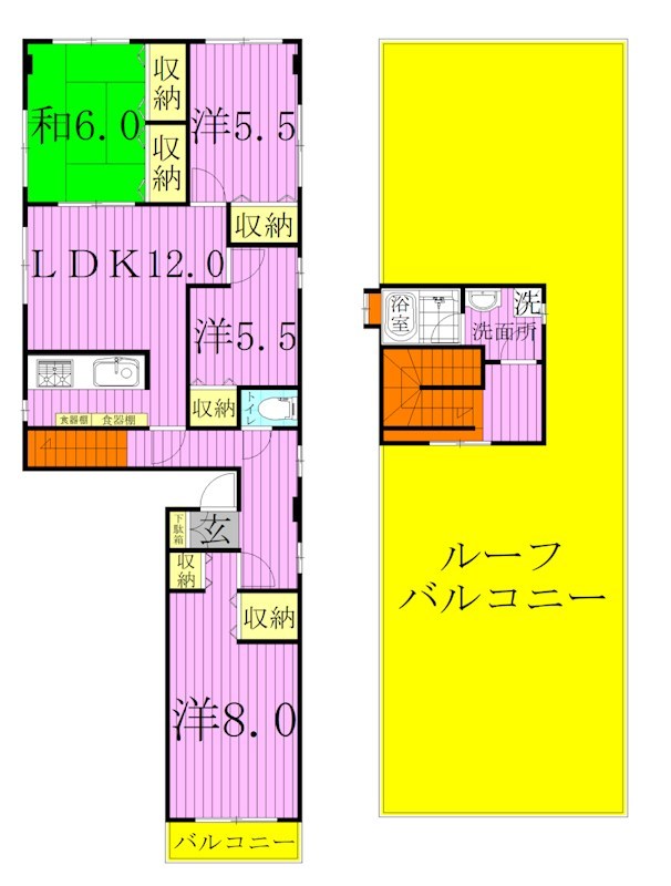 プラーズ関原 間取り図