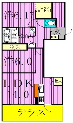 ELFORT柏 103号室 間取り