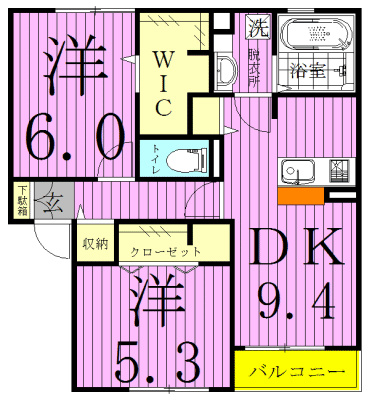 バリスサイトＦ 202号室 間取り
