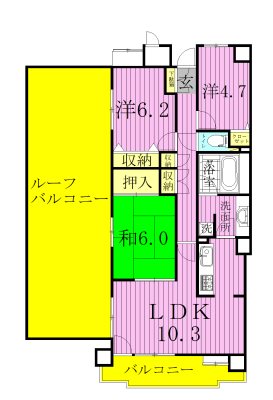 T's garden柏　～ティーズガーデン柏～ 402号室 間取り