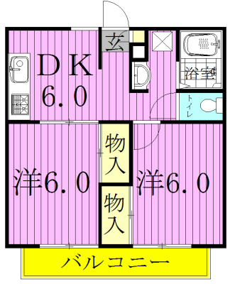エステートＹＫ 202号室 間取り