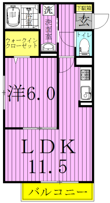 グラン・ヴェルジェⅡ 305号室 間取り