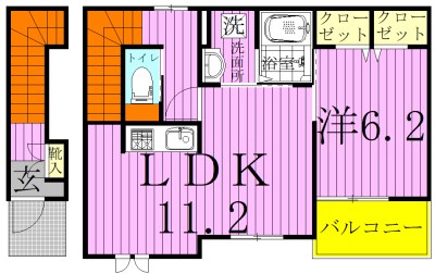 ヴィヴレS 202号室 間取り