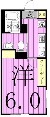 ER松戸 201号室 間取り