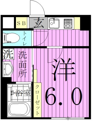 ER松戸 302号室 間取り