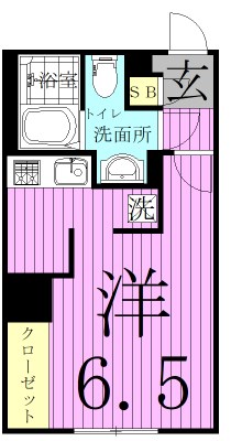 ER松戸 403号室 間取り
