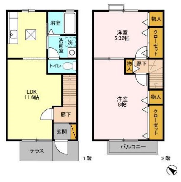 パークヒル 102号室 間取り