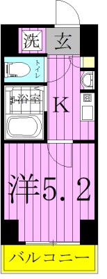 西馬橋マンション 301号室 間取り
