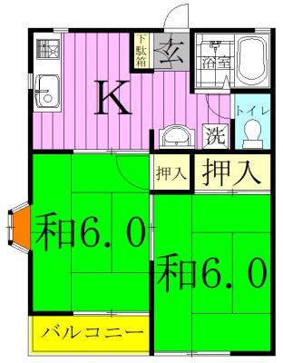 タウンズビルⅠ 201号室 間取り