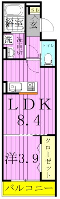 ｉＲＯＣＫ南流山 102号室 間取り