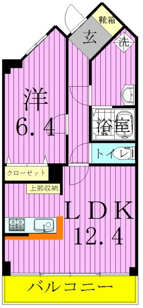 ワコーレ鎌ヶ谷Ⅱ号館 206号室 間取り