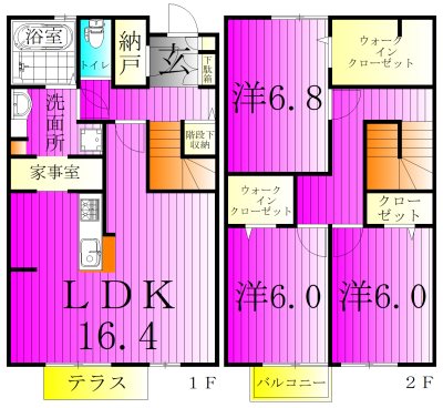 BLESS HOUSE柏西町　Ｄ棟  103号室 間取り