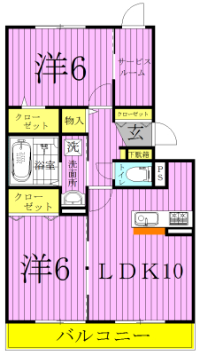 リバーサイドヴィラ　ハピネス 103号室 間取り