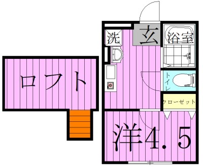 メゾンコリーヌ八柱 204号室 間取り