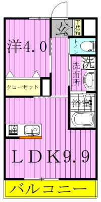 ユニヴェール 203号室 間取り