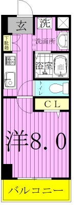セナリオフォルム松戸Ⅰ 303号室 間取り