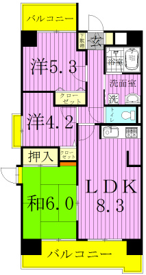 INSURANCE　BLDG.Ⅴ 401号室 間取り