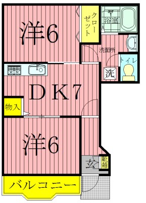 エバーグリーンアララギ 101号室 間取り