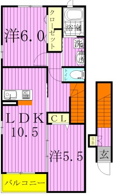 サンフィオーレ 201号室 間取り
