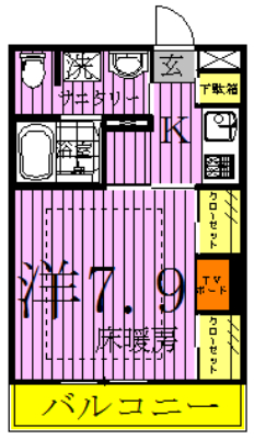 リブリ・Oz 101号室 間取り