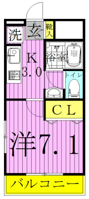 サンヒルズ新木 101号室 間取り