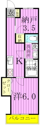 ＩＬ　ＳＯＬＥ 103号室 間取り